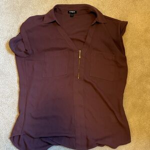 Express Chocolate Short Sleeve Top